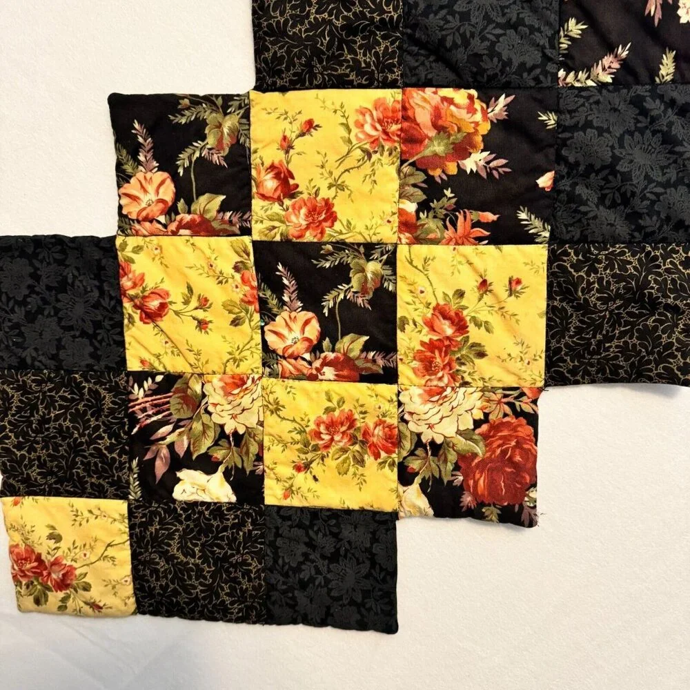 Decorative Reversible Quilted Table Runner Colorful‎ Floral Rectangle 18 x 52
